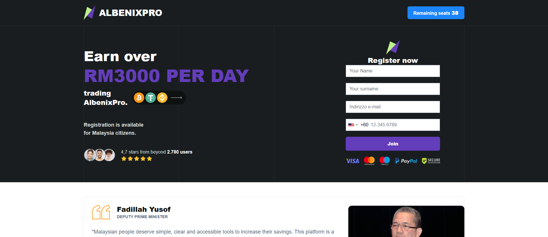 Screenshot of albenixpro.net