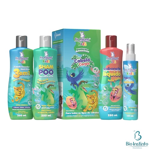 KIT CAB CORPO KIDS ANIMAIS 4X1 - BIO INSTINTO