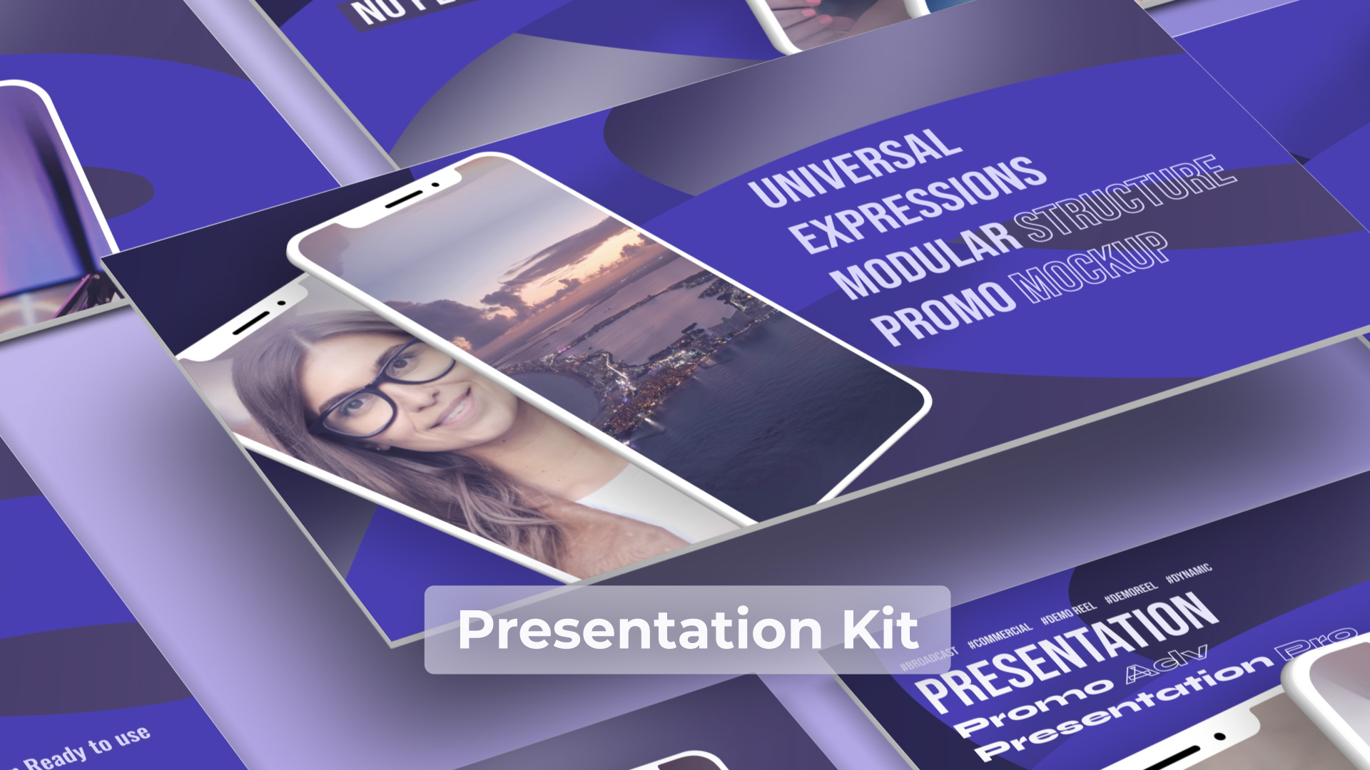 Purple Phone Screen Mockup