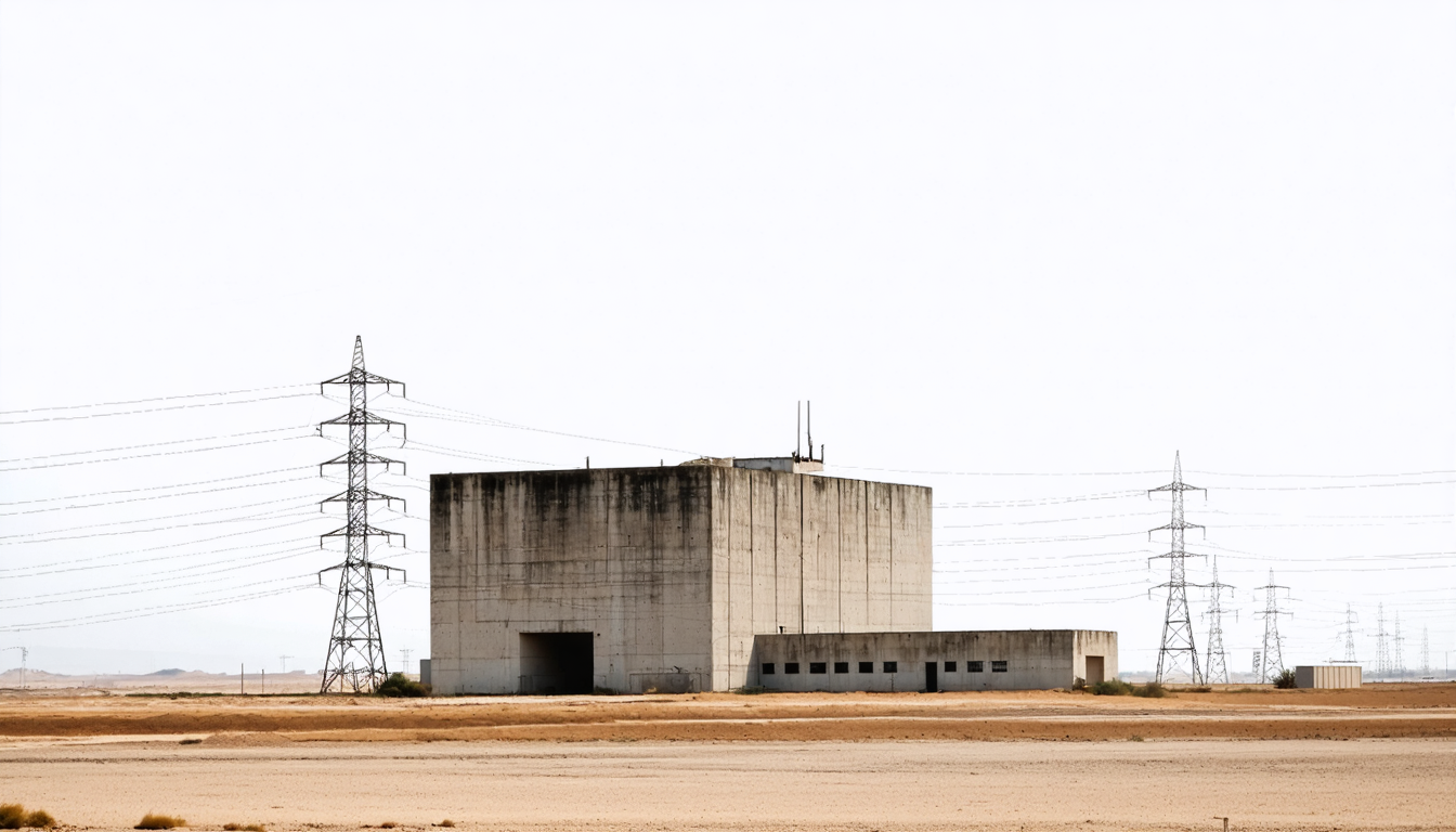 A temple to the unnamed product, humming reassuringly in the desert while its congregation writes checks to a god denominated in next year's revenue.