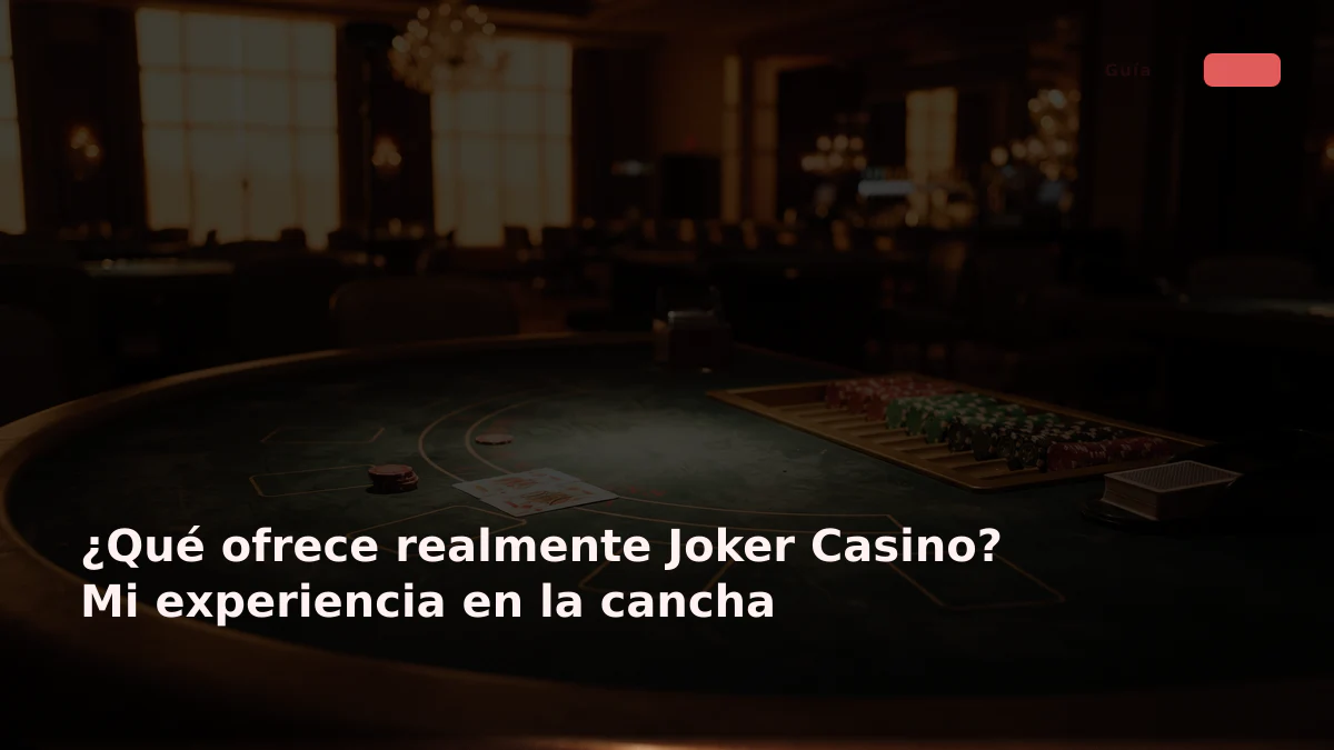 ¿Qué ofrece realmente Joker Casino? Mi experiencia en la cancha
