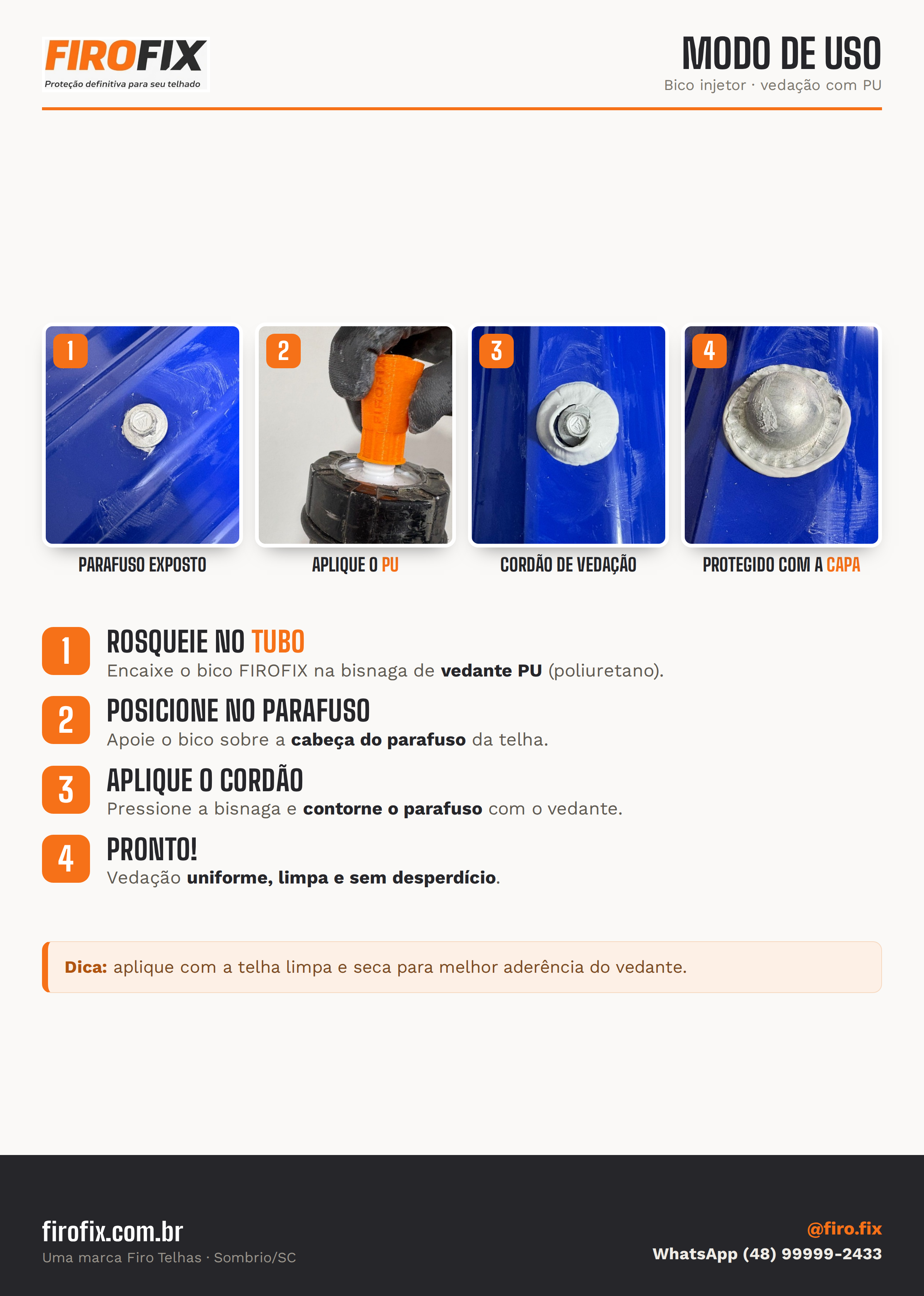 Modo de uso Bico Injetor FIROFIX