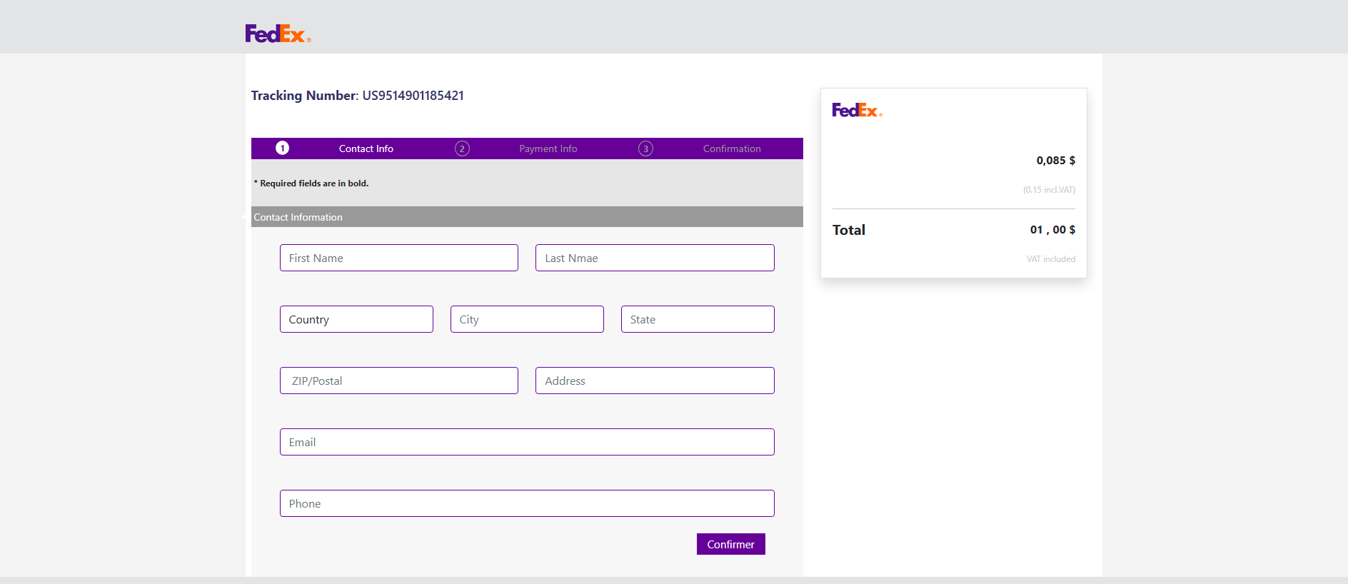 Forensic screenshot of [REDACTED] showing the phishing page layout