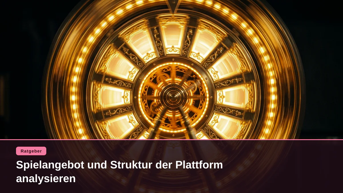 Spielangebot und Struktur der Plattform analysieren