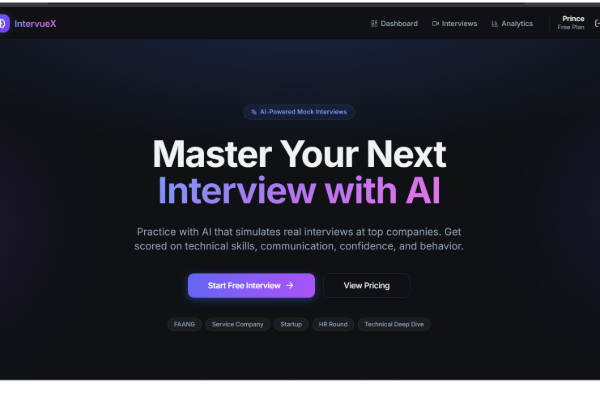 IntervueX - AI Interview Simulator