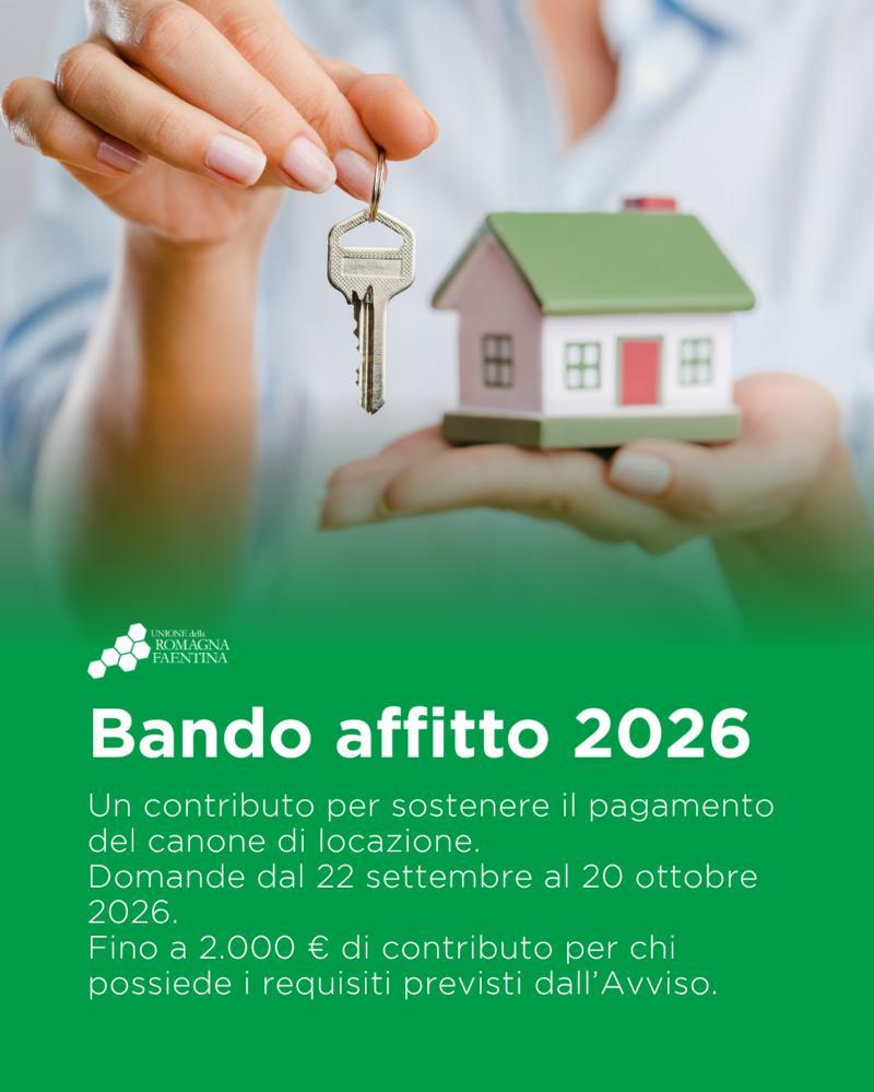 Romagna Faentina: Al via le domande per il contributo all’affitto 2026