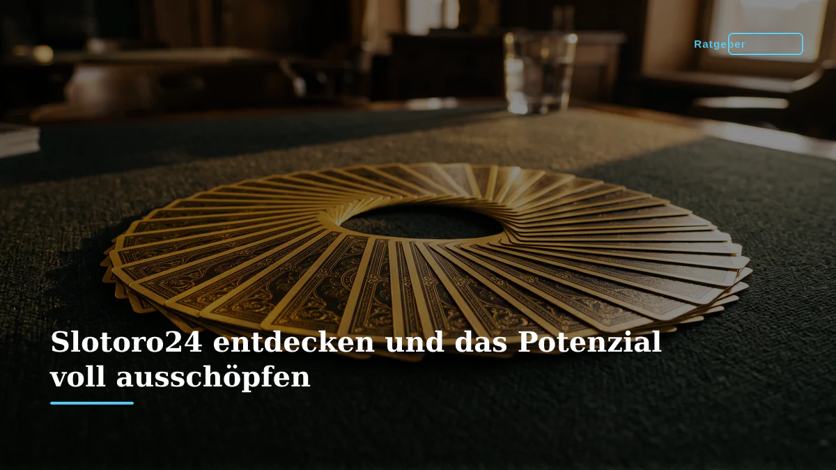Slotoro24 entdecken und das Potenzial voll ausschöpfen