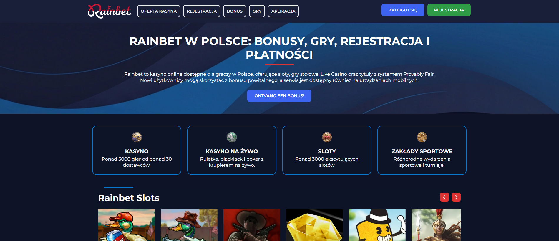 Stored capture of rainbet-pl.site
