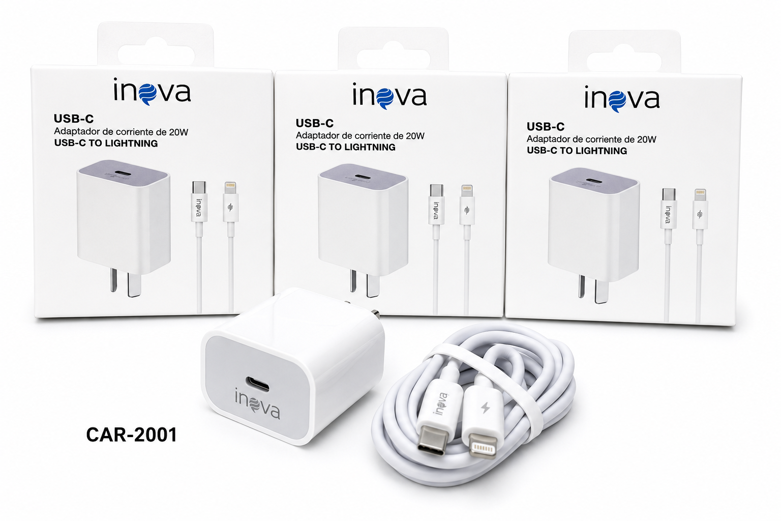 Cargador 20w + cable C+Lightning