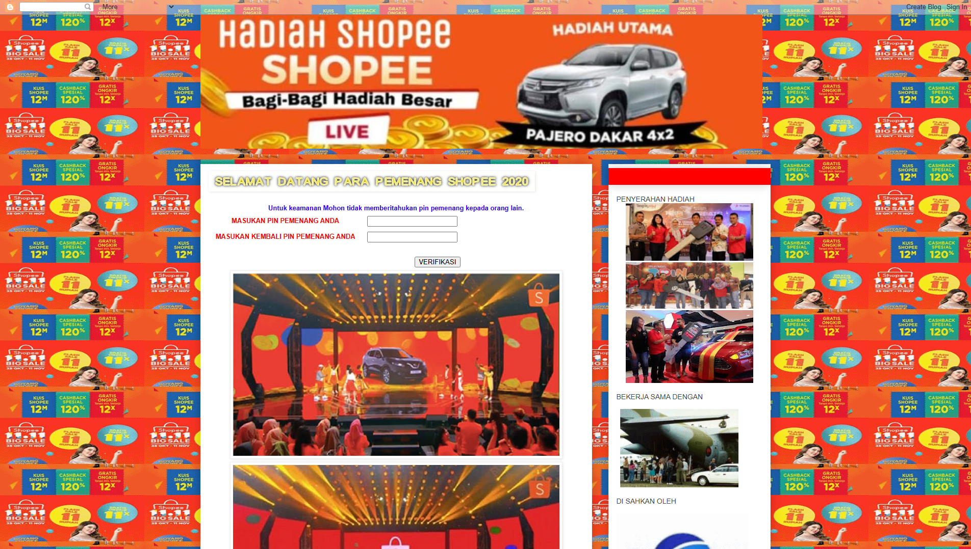 Stored capture of galerihadiah-shopee12.blogspot.com