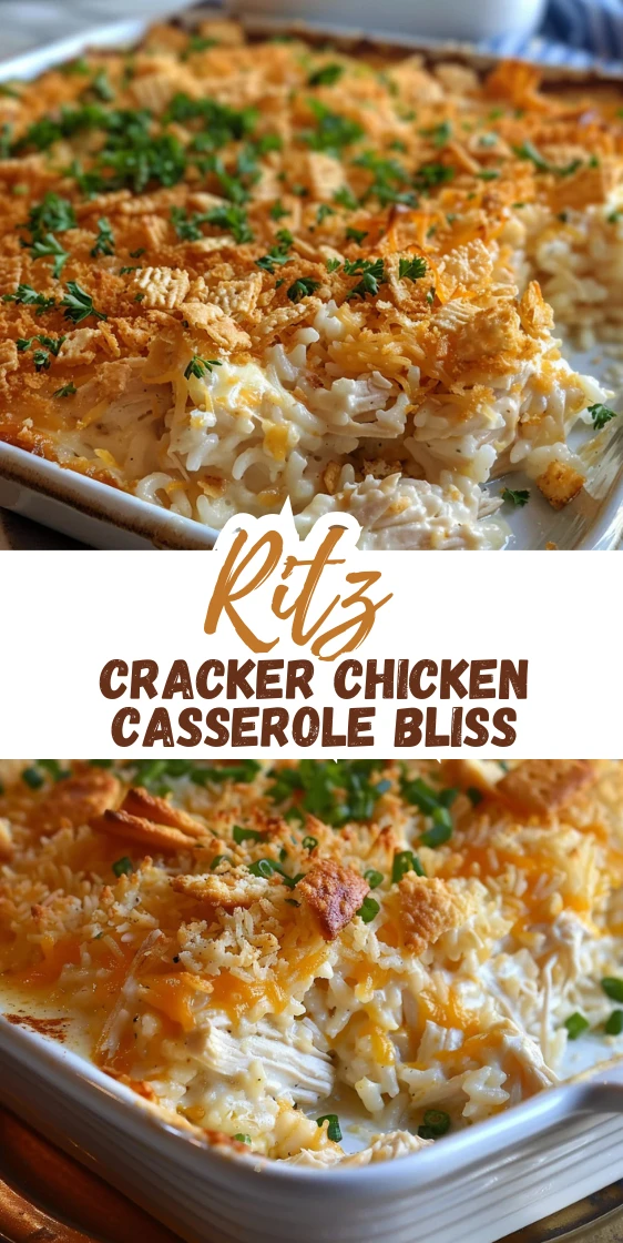 Ritz Cracker Chicken Casserole Melt Magic