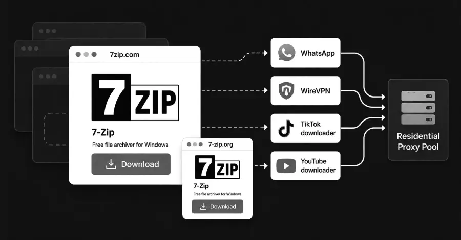 Lurking Lizard Uses Fake 7‑Zip Installers to Build Residential Proxy Network