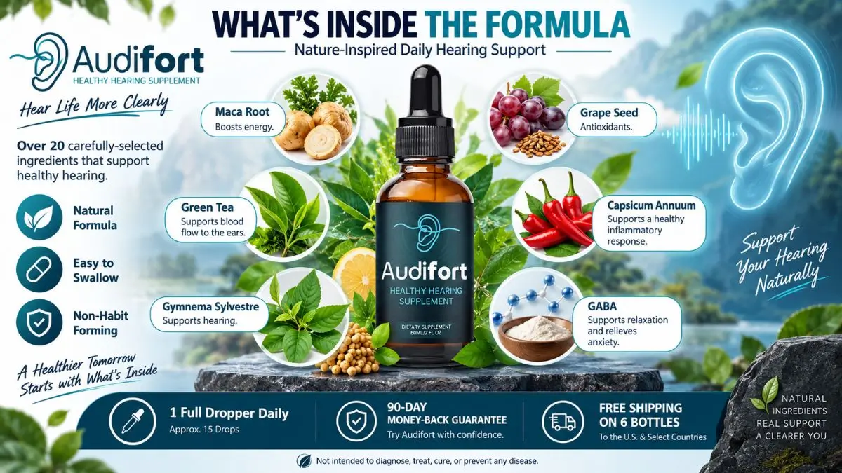 Audifort Review Ingredients Overview Audifort Review - Herbal Formula Ingredients and Package Breakdown