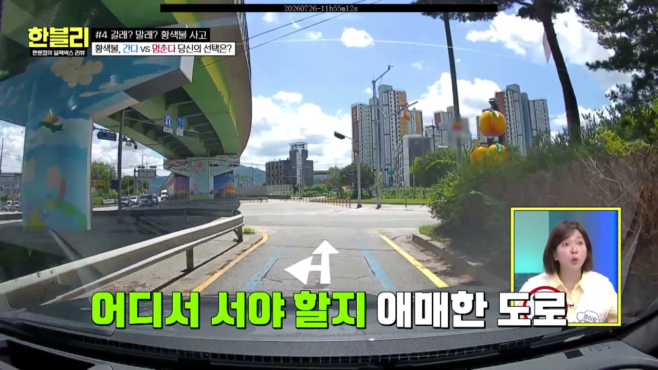 한블리 교차로 황색불 사고 캡처