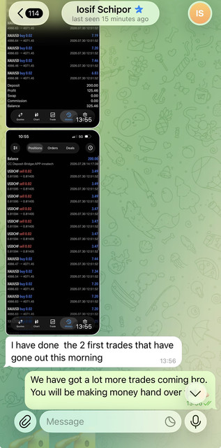 JR Trades member account showing a closed trade in profit