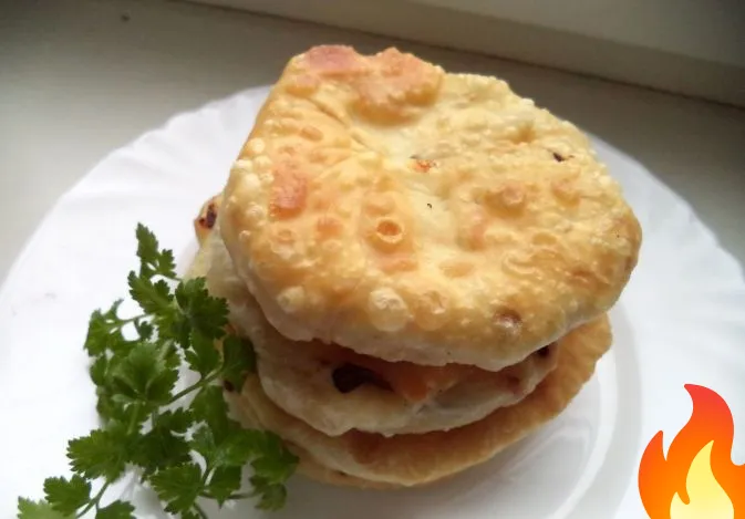 Постер Лепешки с зеленым луком