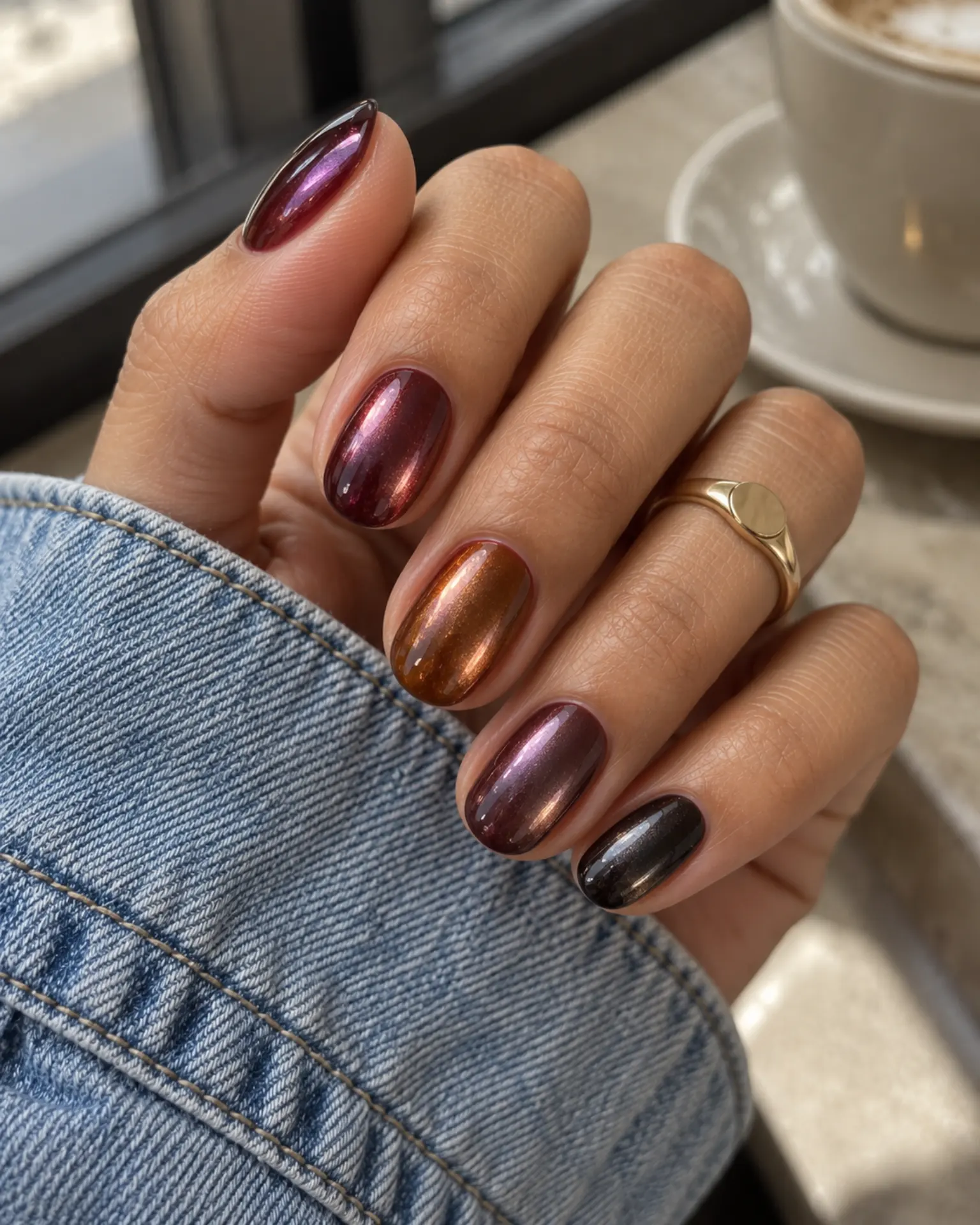 Halloween Glazed Pearl Veil manicure inspiration for halloween nail ideas