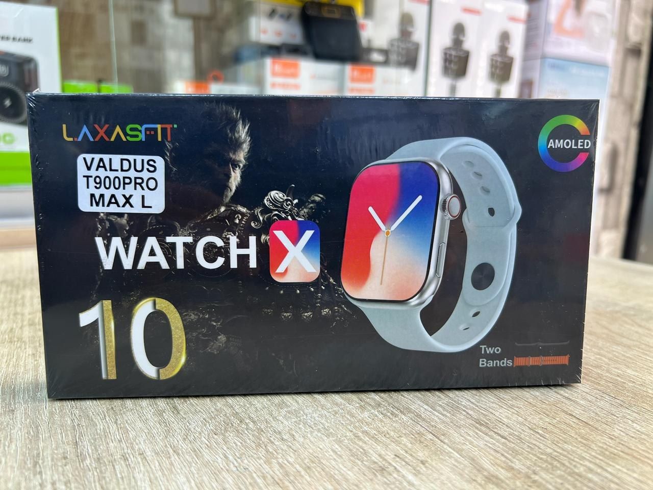 ساعة ذكية LAXASFIT موديل WATCH X 10 - شاشة AMOLED وسوار مزدوج