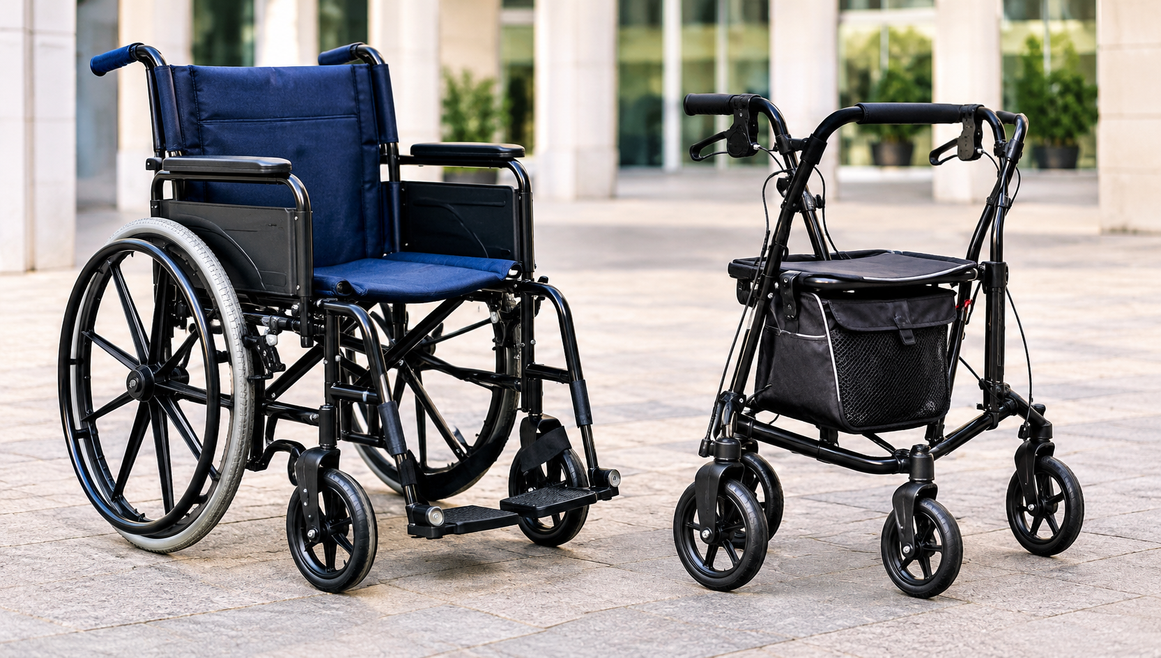 Rolstoel en rollator