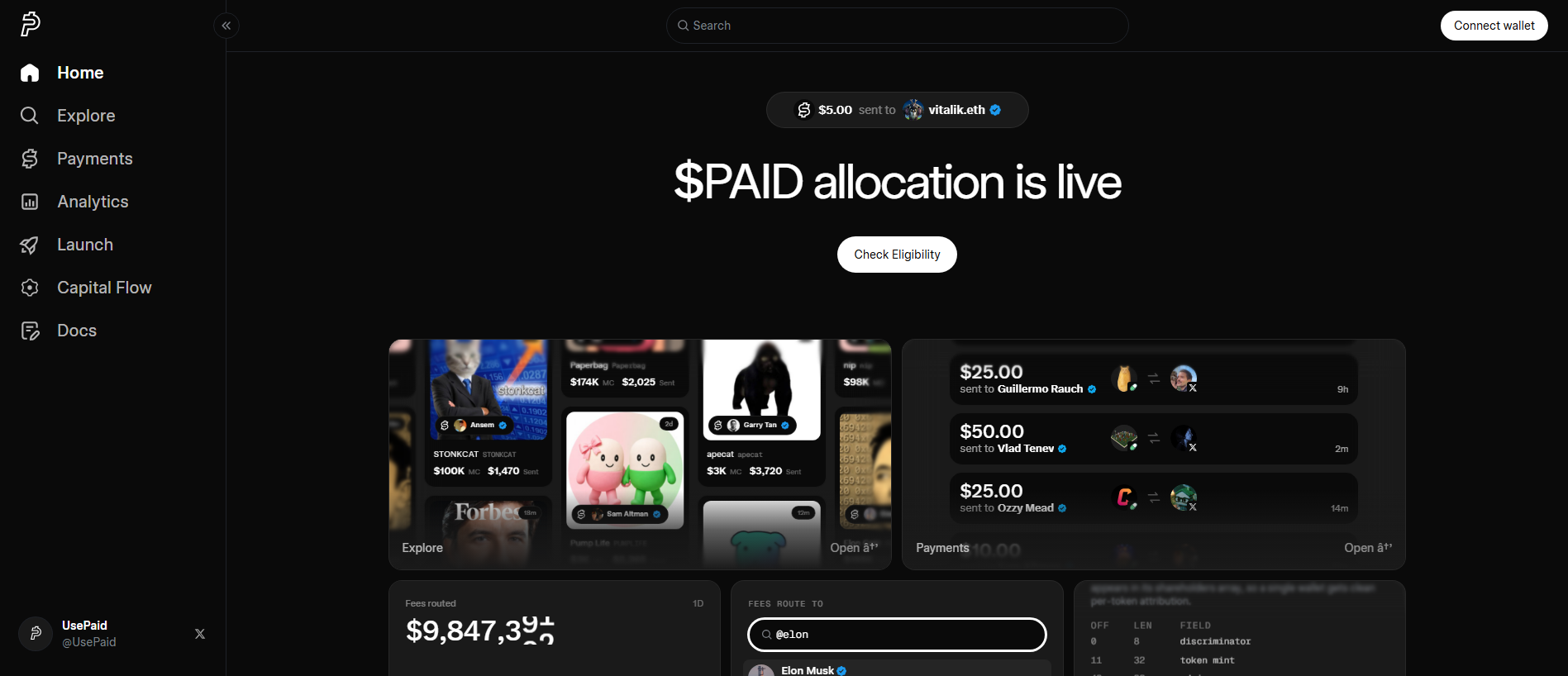 Stored capture of usepaidsolana.xyz