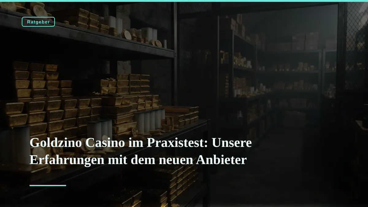 Goldzino Casino im Praxistest: Unsere Erfahrungen mit dem neuen Anbieter