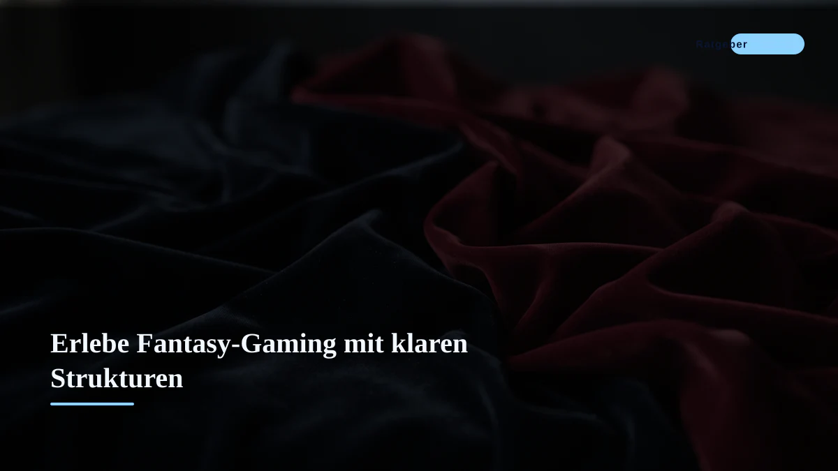 Erlebe Fantasy-Gaming mit klaren Strukturen