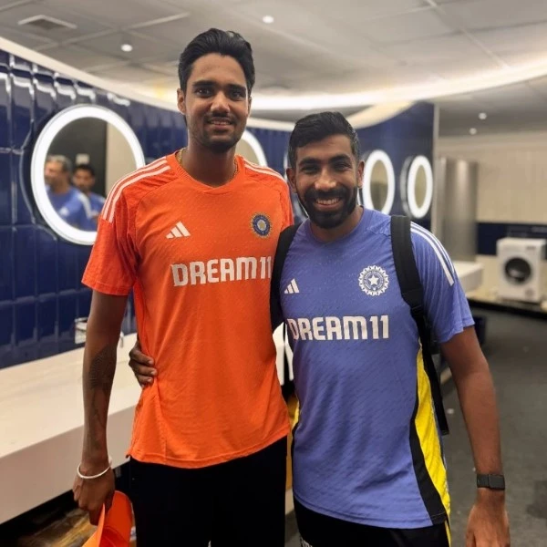 Gurnoor Brar with Bumrah