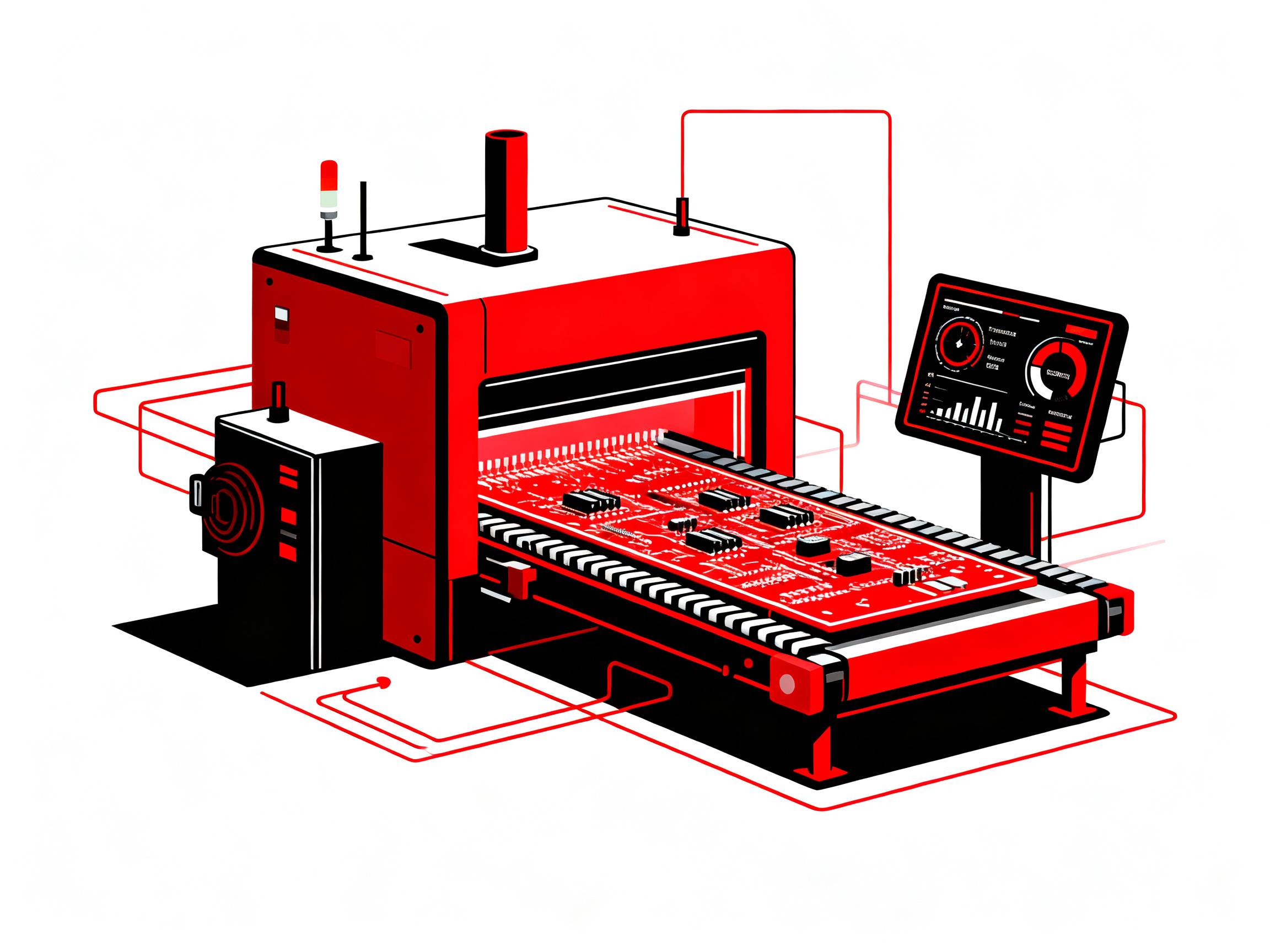 AI dashboard monitoring reflow process with IoT.