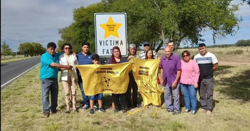 270619.jpg Fundación Estrellas Amarillas coloca señales en memoria de víctimas de siniestros viales en Victorica
