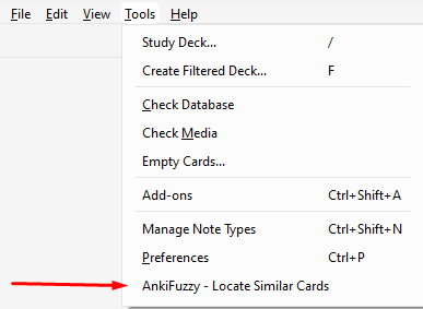 Tools Menu