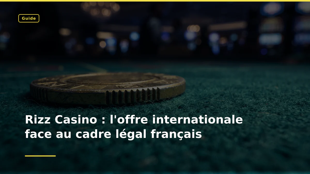 Rizz Casino : l'offre internationale face au cadre légal français