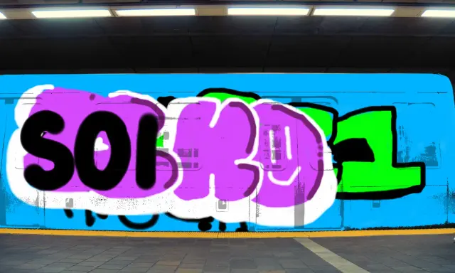 Graffiti artwork by SOLAR