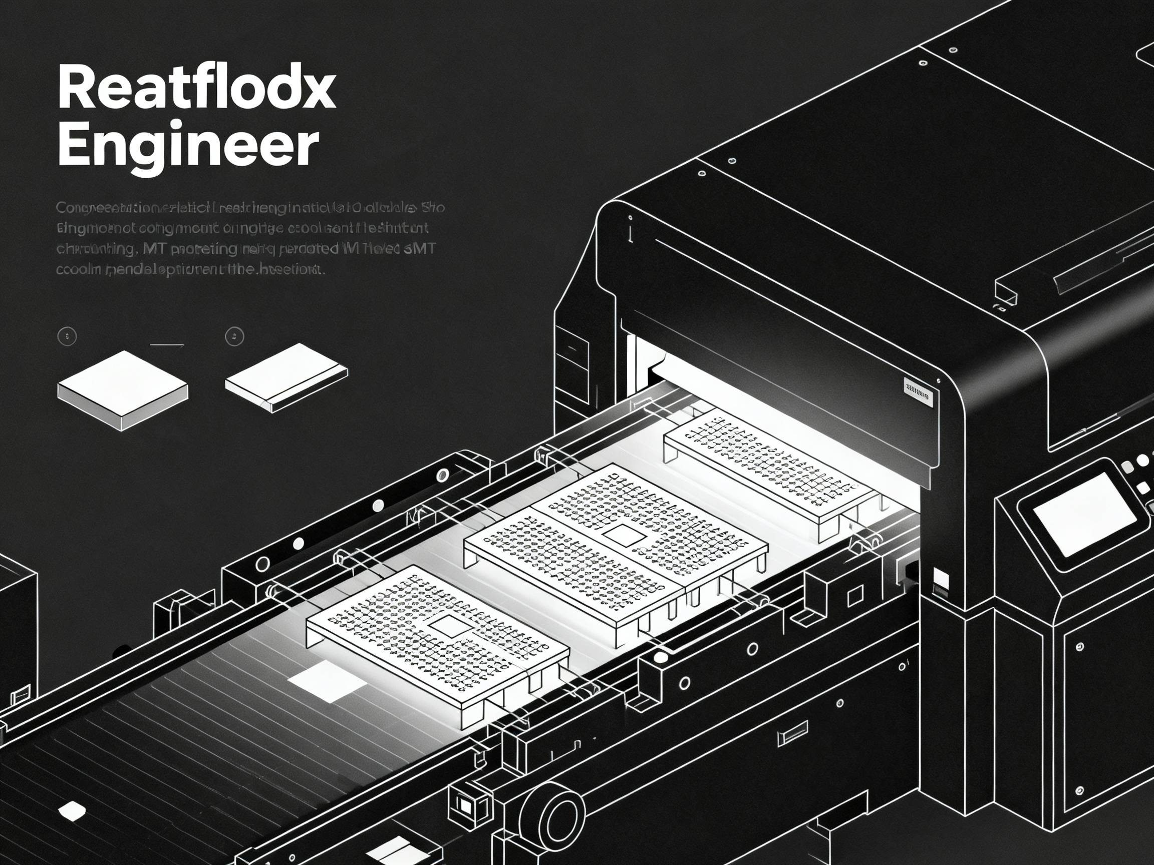 Reflow machine heating cooling process.