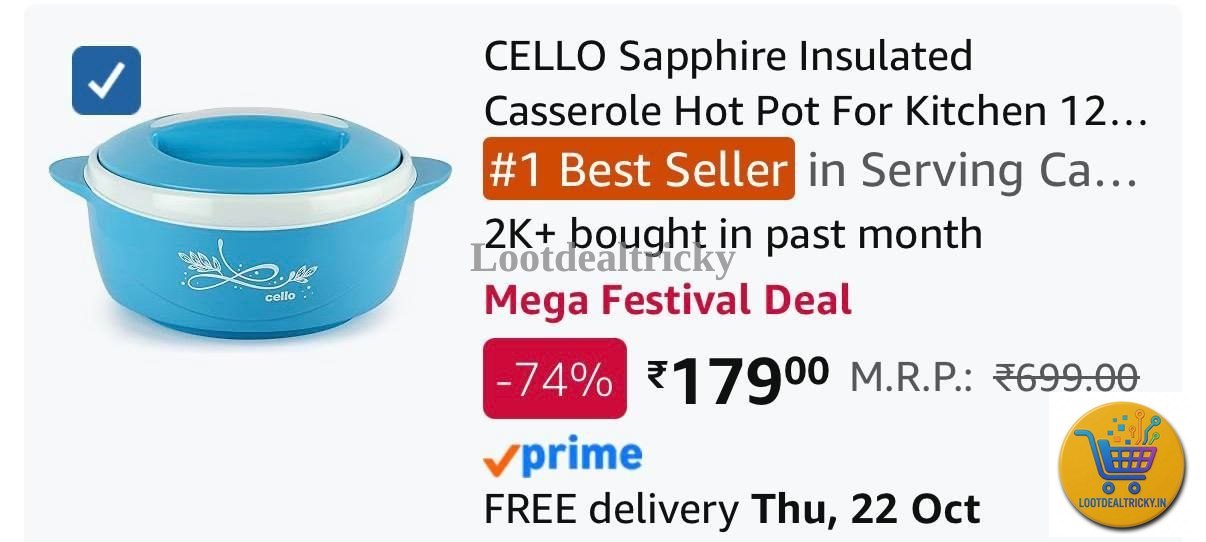 Cello Insulated Casserole | Loot Deal Cello Insulated Casserole | Loot Deal