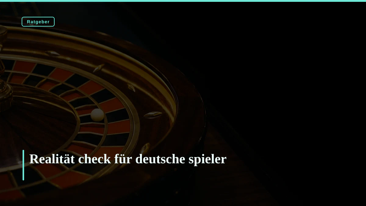 Realität check für deutsche spieler
