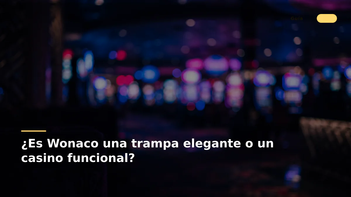 ¿Es Wonaco una trampa elegante o un casino funcional?