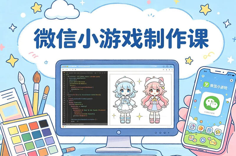 :laptop:零基础微信小游戏制作课，轻松上线自己的爆款小游戏