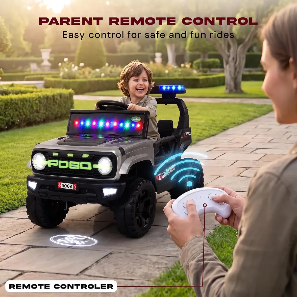 506A Model Painted 4x4 Ride-On Battery Operated Jeep for Kids - ToyMall Manjeri