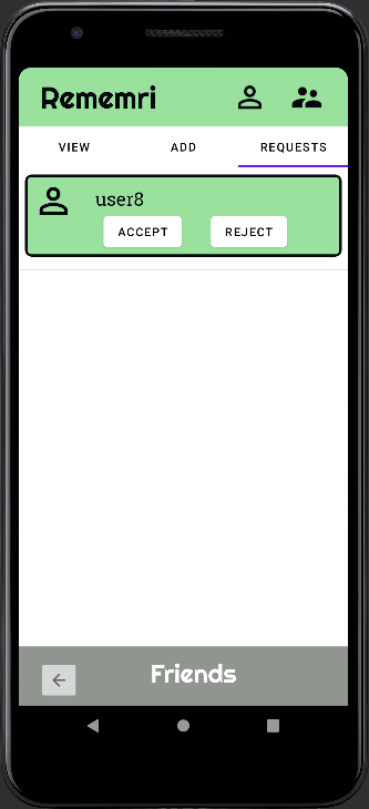 Friend View Requests