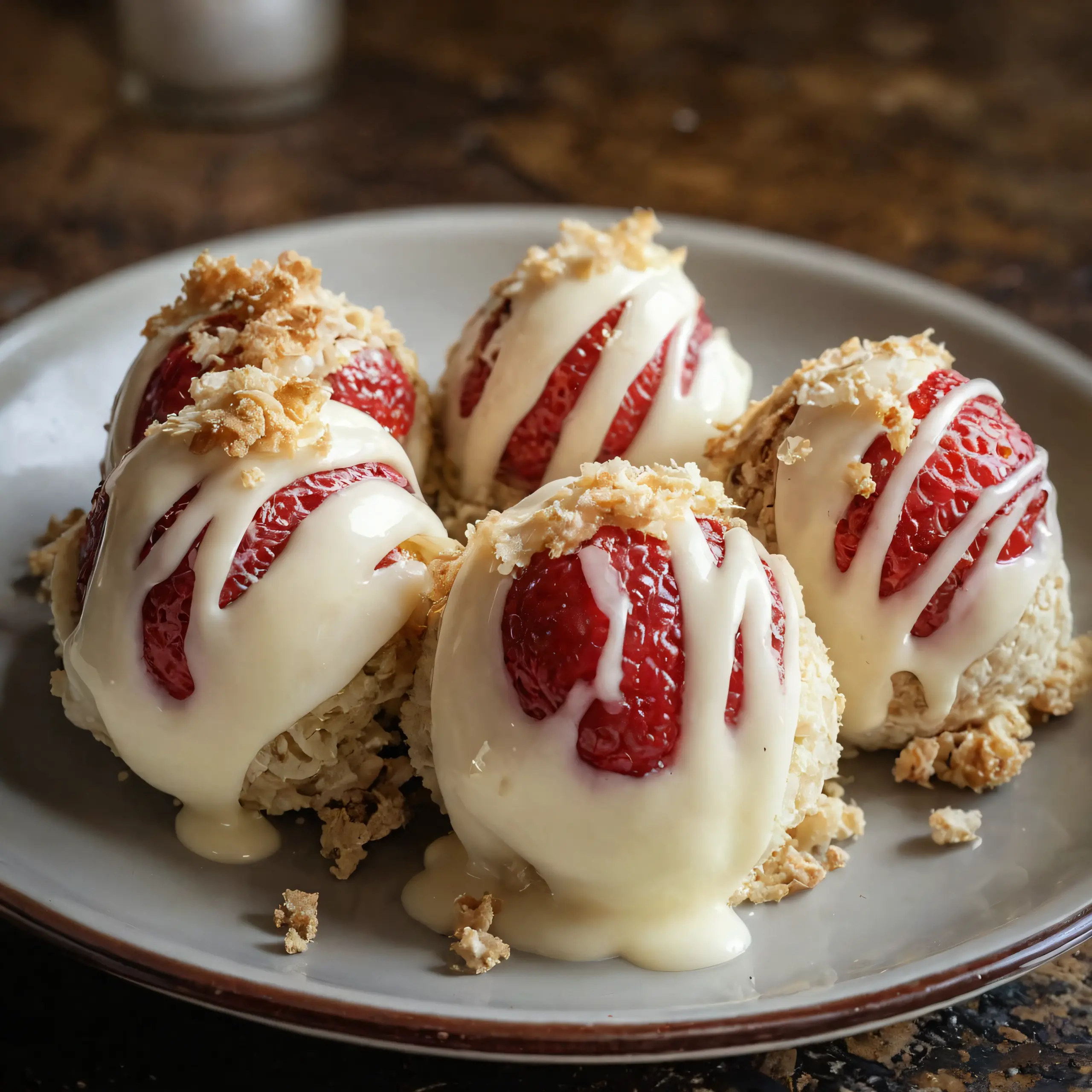 Irresistible White Chocolate Strawberry Cheesecake Bite Sizes