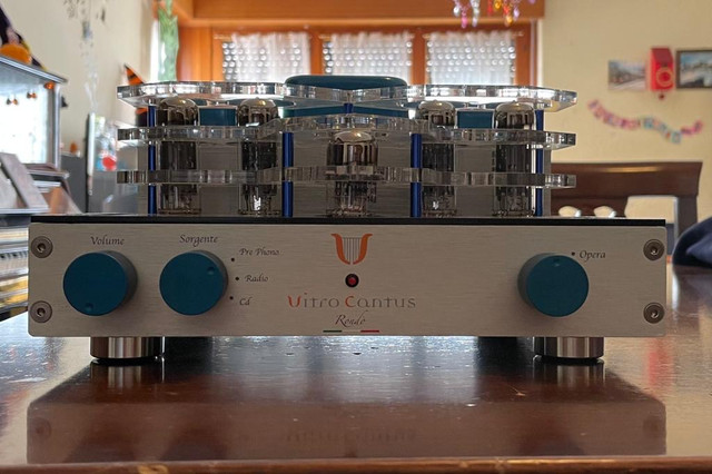 Handbuilt L’Aquila tube amplifier 10+10W rms AB ‘’hot’ class