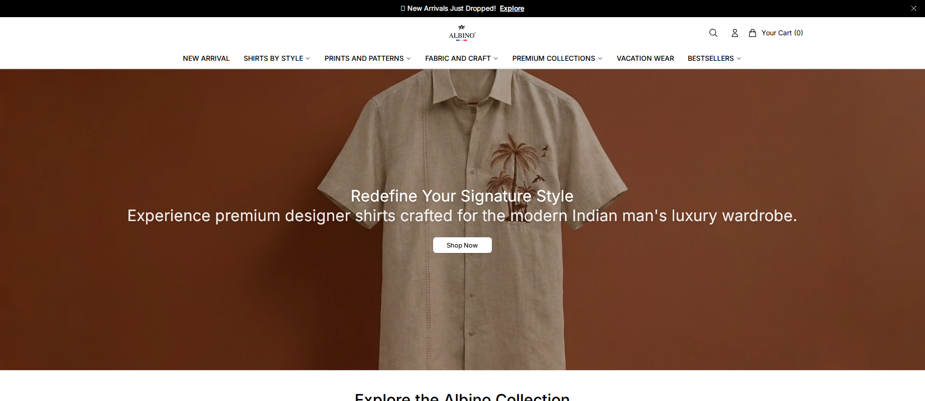 Stored capture of albinolifestylestudio.shop