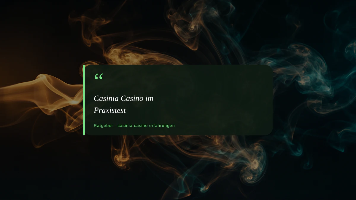 Casinia Casino im Praxistest
