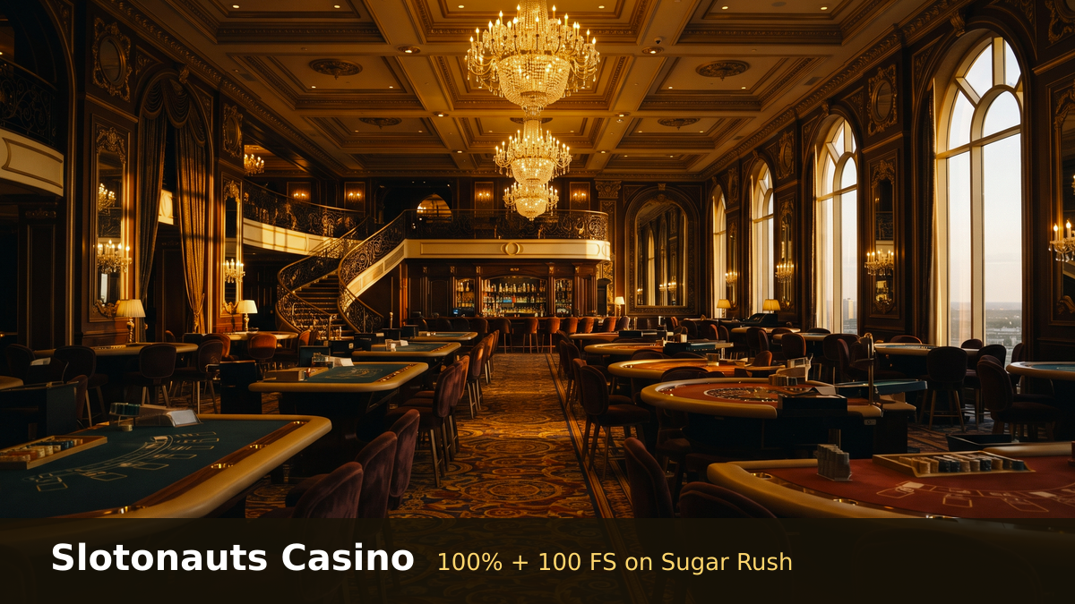 Slotonauts Casino — welcome bonus 100% + 100 FS on Sugar Rush, payments: Visa, Mastercard, Bitcoin, USDT