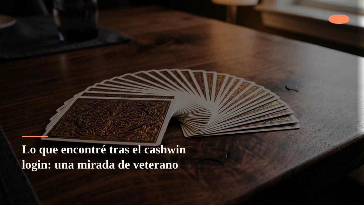 Lo que encontré tras el cashwin login: una mirada de veterano