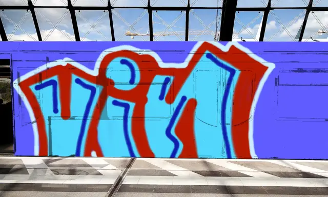 Graffiti artwork by Tkiz