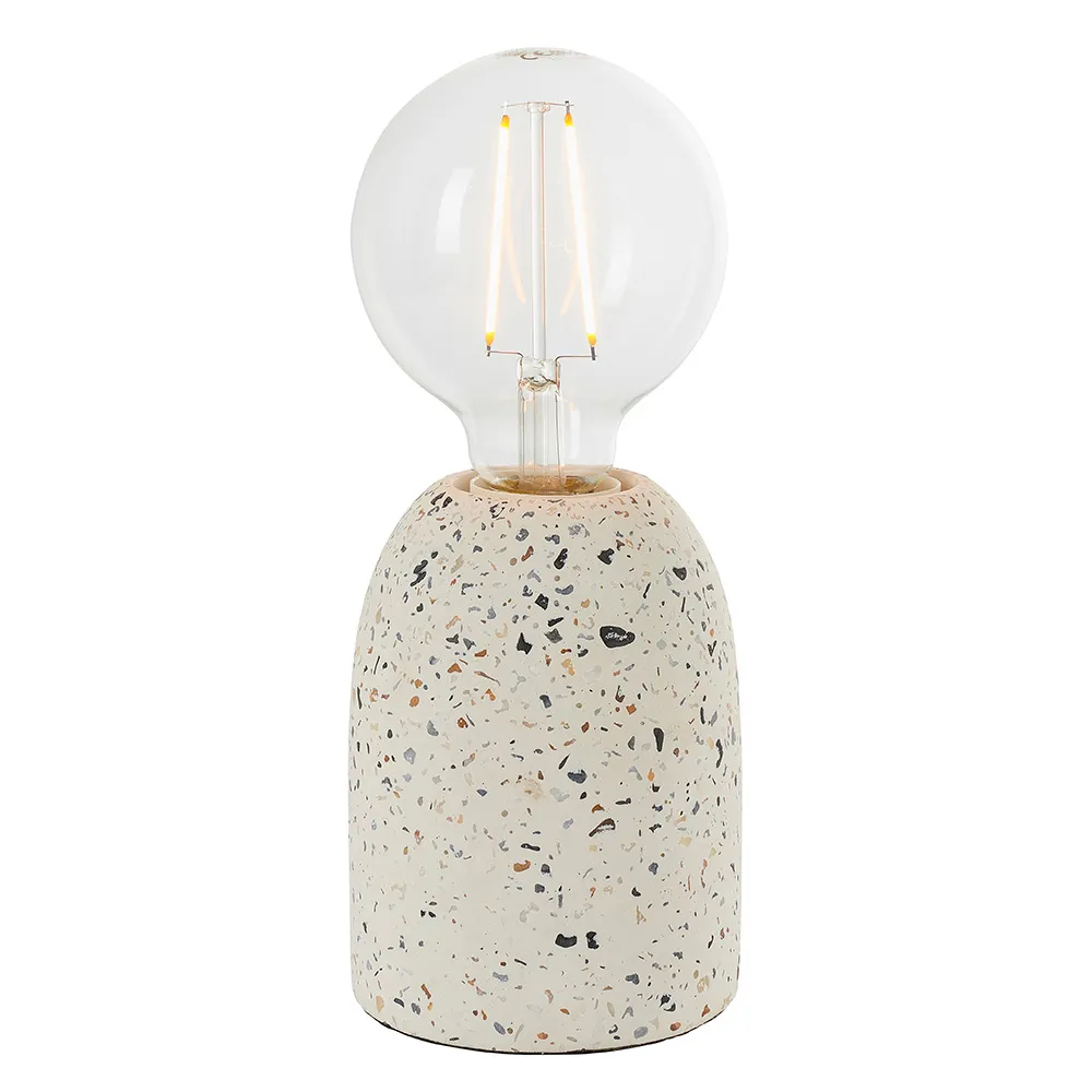Lampe en béton terrazzo et laiton