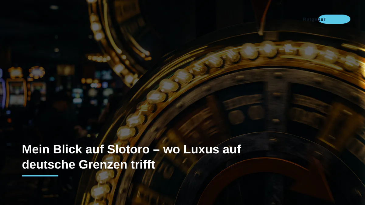 Mein Blick auf Slotoro – wo Luxus auf deutsche Grenzen trifft