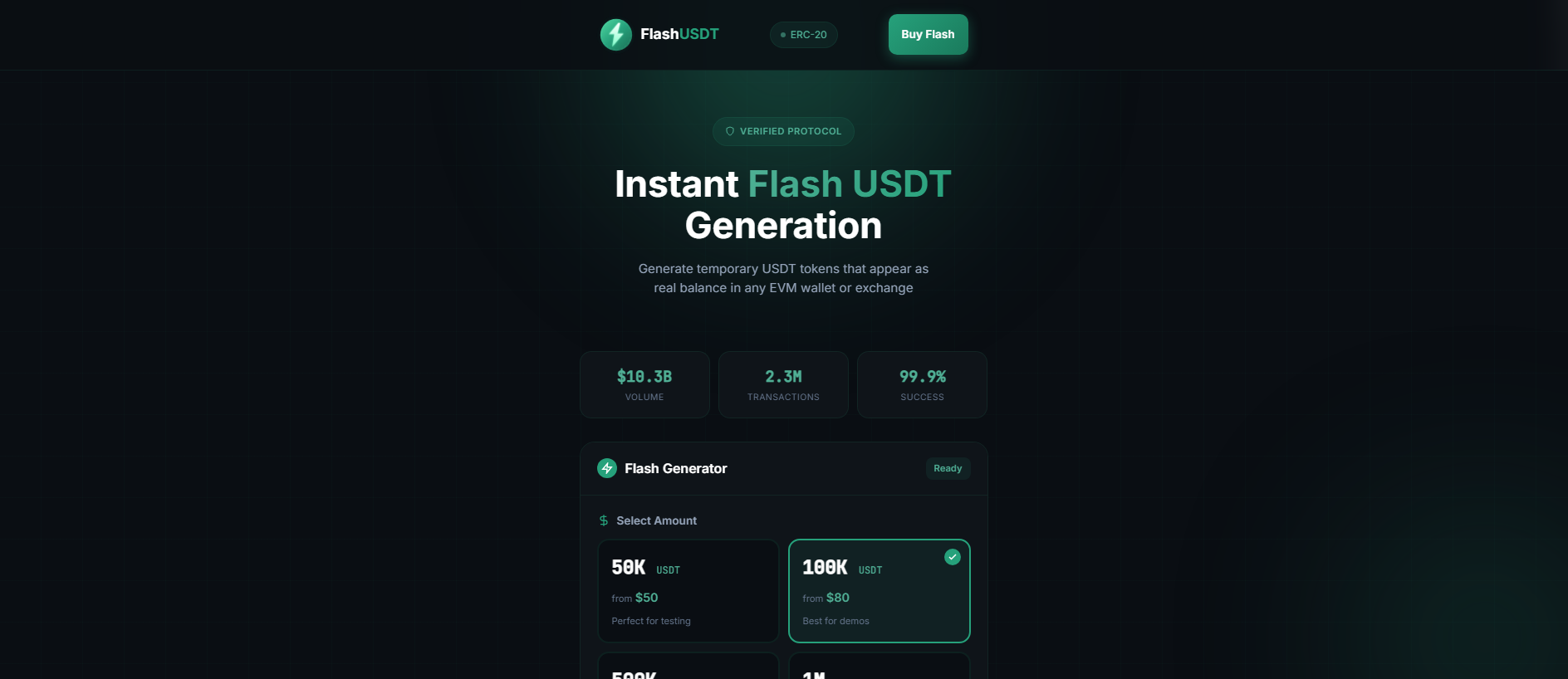 Stored capture of getflashusdt.pro