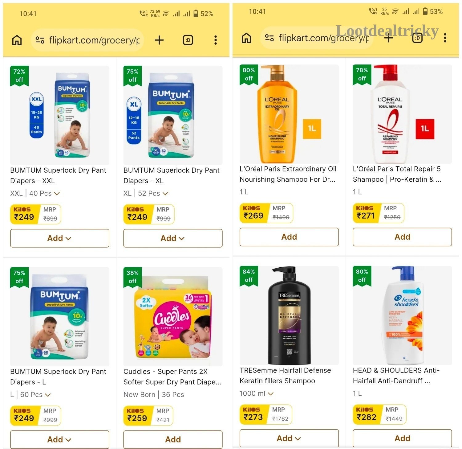 Shampoo Diaper Back | Best Deal